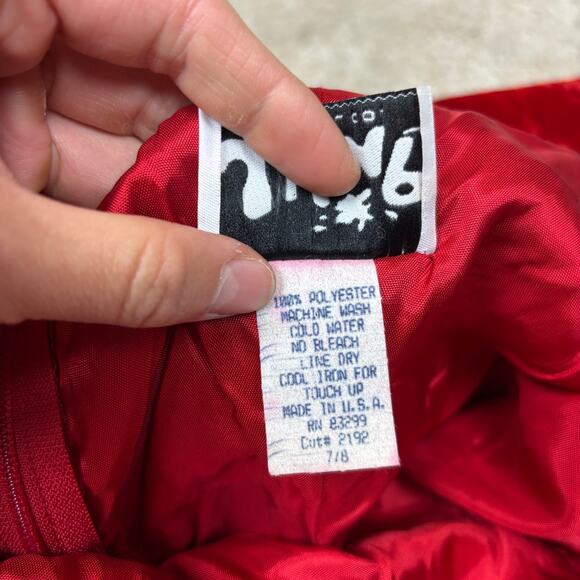 Vintage 80s Jump Apparel Beaded Velvet Halter Dress Women's 7/8 Cherry Girl Mod - Picture 6 of 11